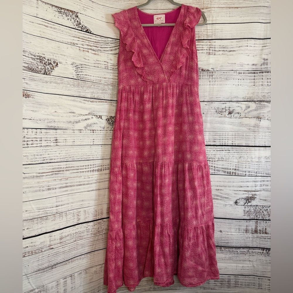 Banjanan Dress‎ Womens Sz Large Banjanan Beautiful Super Soft Maxi Cotton Tiered - Picture 2 of 14